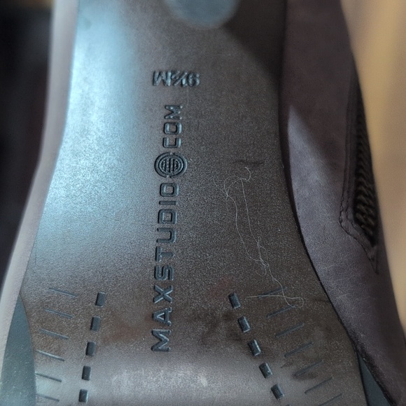 Max Studio Leather Ankle Heels Size 9.5 - Picture 7 of 11